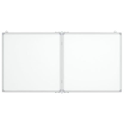 Quadro branco magnético dobrável 120x60x1,7 cm alumínio