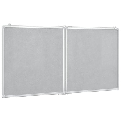 Quadro branco magnético dobrável 120x60x1,7 cm alumínio