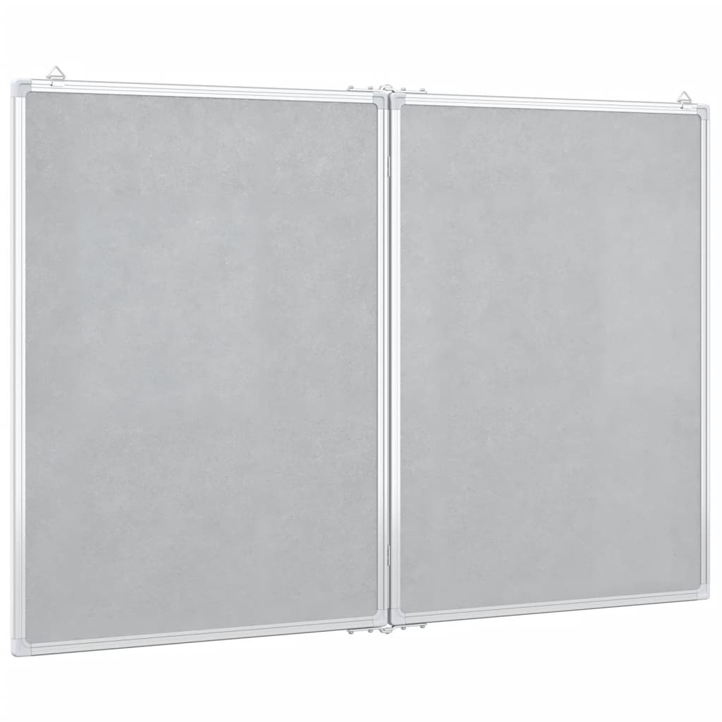 Quadro branco magnético dobrável 120x80x1,7 cm alumínio