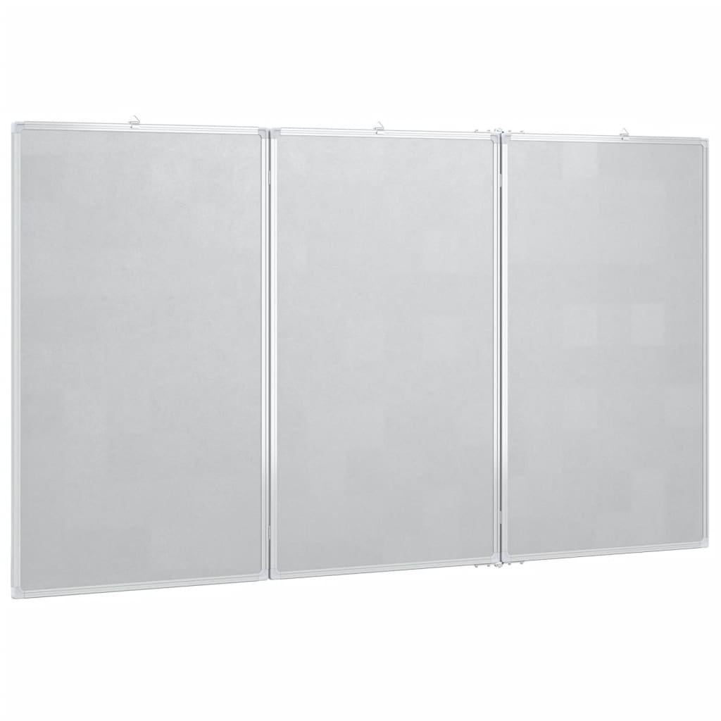 Quadro branco magnético dobrável 150x100x1,7 cm alumínio