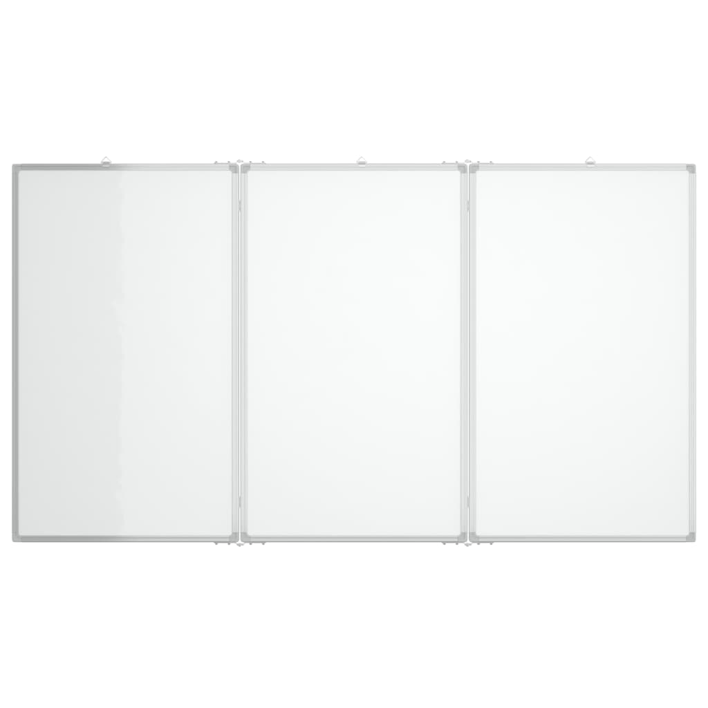 Quadro branco magnético dobrável 180x100x1,7 cm alumínio