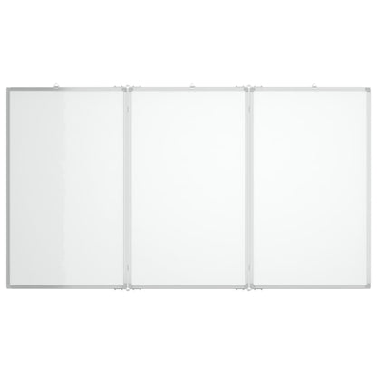 Quadro branco magnético dobrável 180x100x1,7 cm alumínio