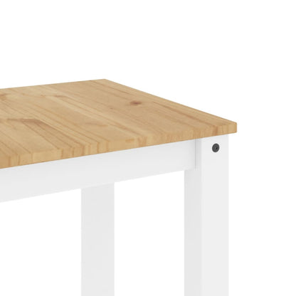 Mesa de jantar Panama 117x60x75 cm pinho maciço branco