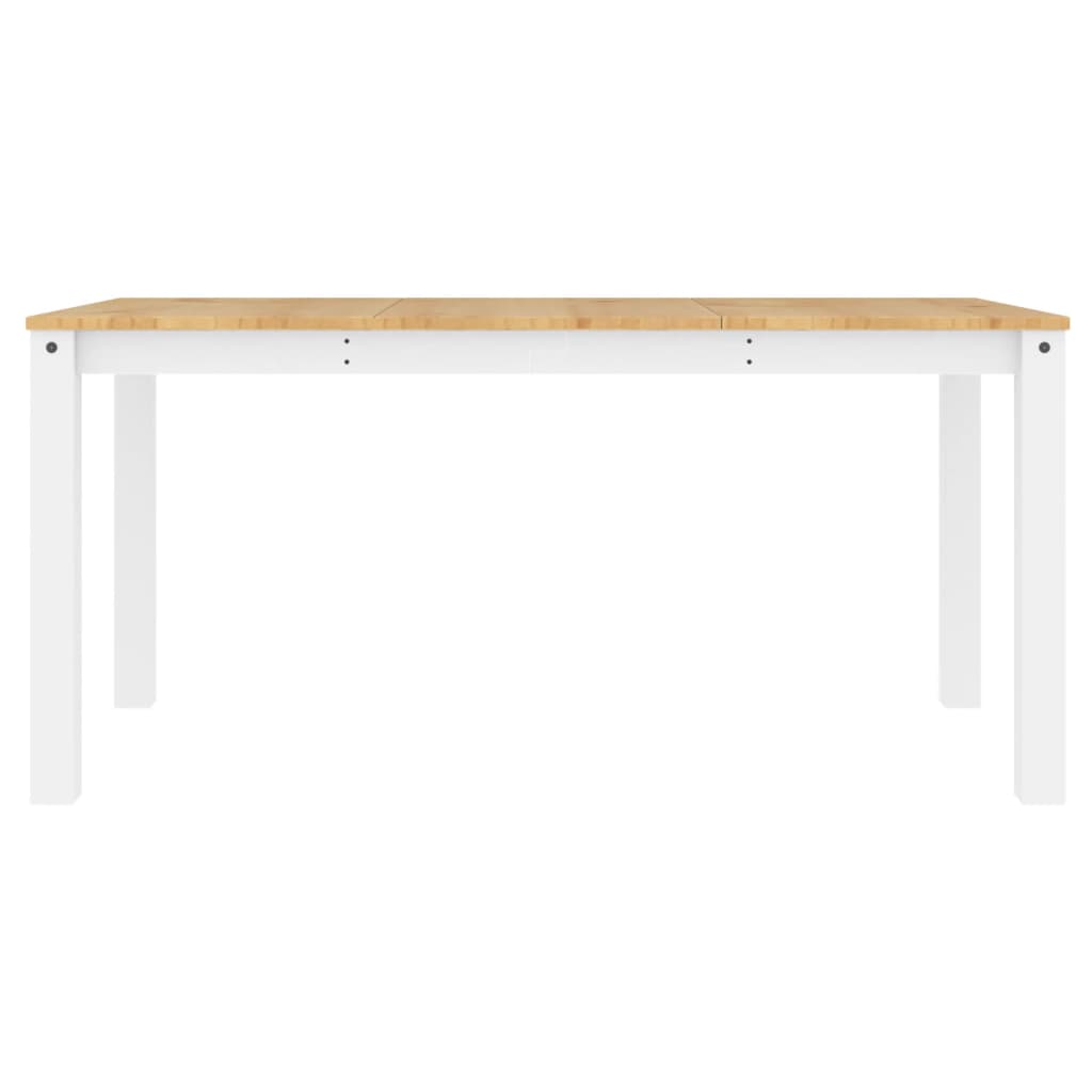 Mesa de jantar Panama 160x80x75 cm pinho maciço branco