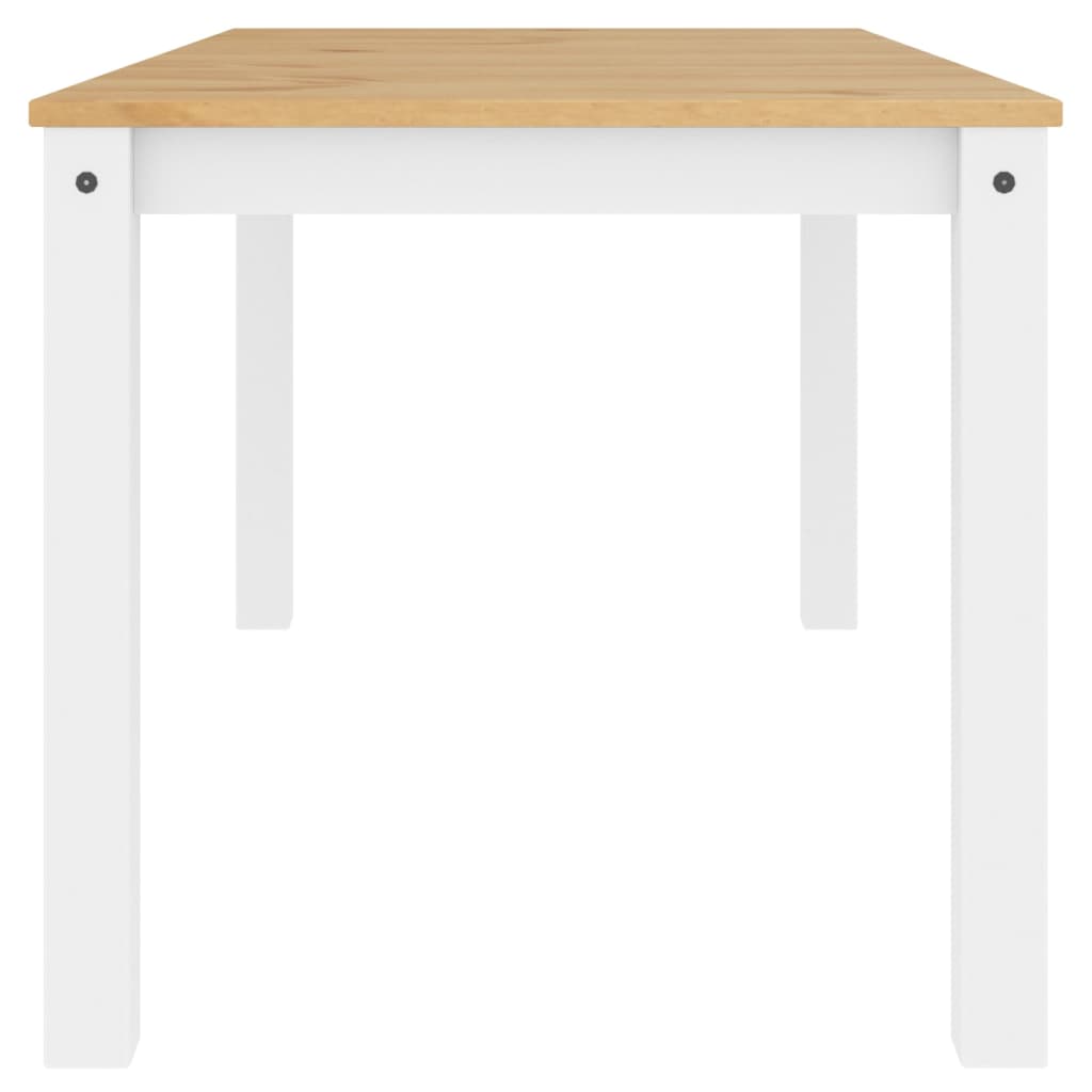 Mesa de jantar Panama 160x80x75 cm pinho maciço branco