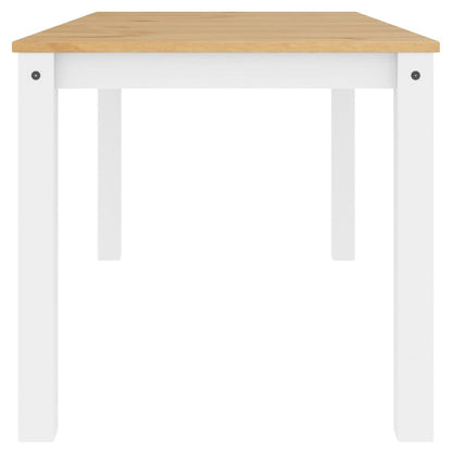 Mesa de jantar Panama 160x80x75 cm pinho maciço branco