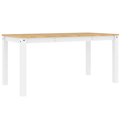 Mesa de jantar Panama 160x80x75 cm pinho maciço branco