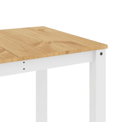 Mesa de jantar Panama 160x80x75 cm pinho maciço branco