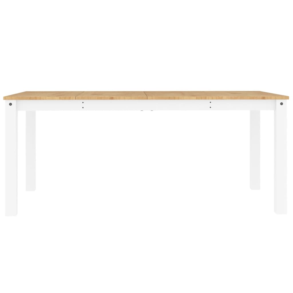 Mesa de jantar Panama 180x90x75 cm madeira pinho maciça branco