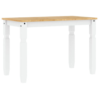 Mesa de jantar Corona 112x60x75 cm madeira pinho maciça branco