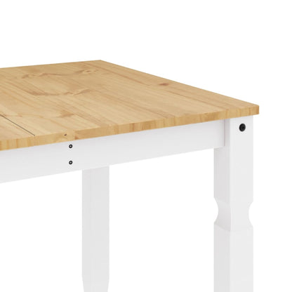 Mesa de jantar Corona 160x80x75 cm madeira pinho maciça branco