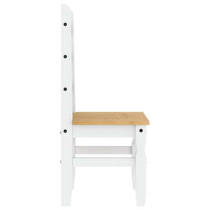 Cadeiras de jantar 2 pcs Corona 42x47x107cm pinho maciço branco