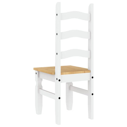 Cadeiras de jantar 2 pcs Corona 42x47x107cm pinho maciço branco