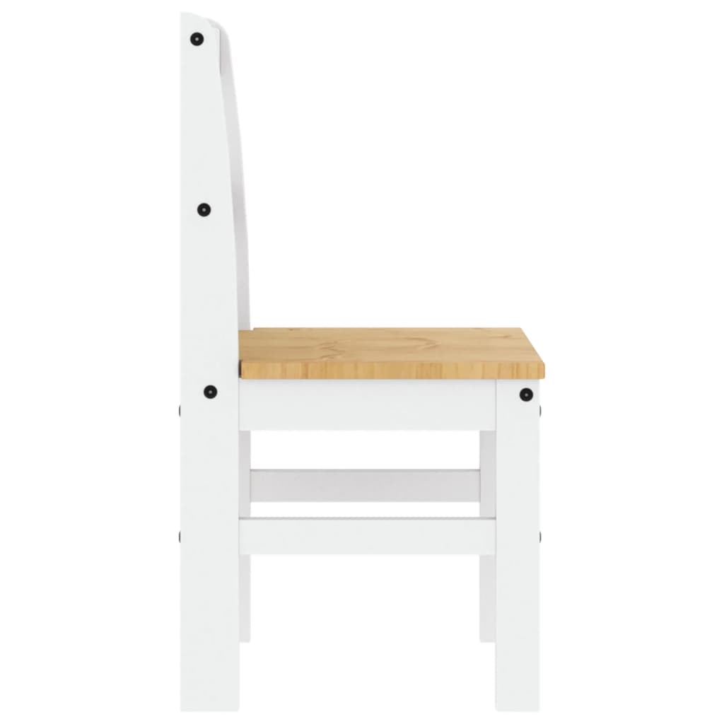 Cadeiras de jantar 2 pcs Panama 40x46x90 cm pinho maciço branco