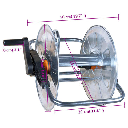 Enrolador de parede p/ mangueira de 50 m 1/2" ou 35 m 3/4" aço