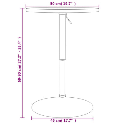 Mesa de bar 50x50x90 cm derivados de madeira/aço cromado branco