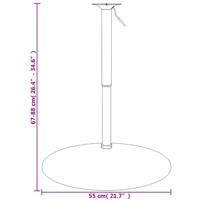 Base para mesa de bar 45x90 cm aço cromado