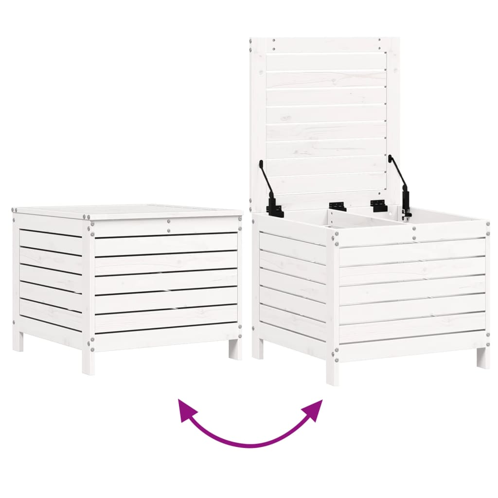 5 pcs conjunto de sofás de jardim madeira pinho maciça branco