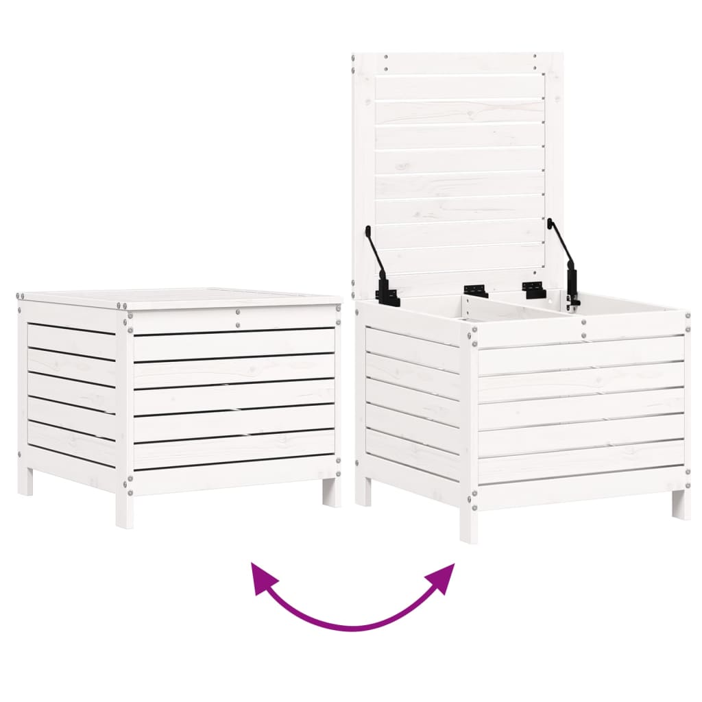 6 pcs conjunto sofás de jardim madeira de pinho maciça branco