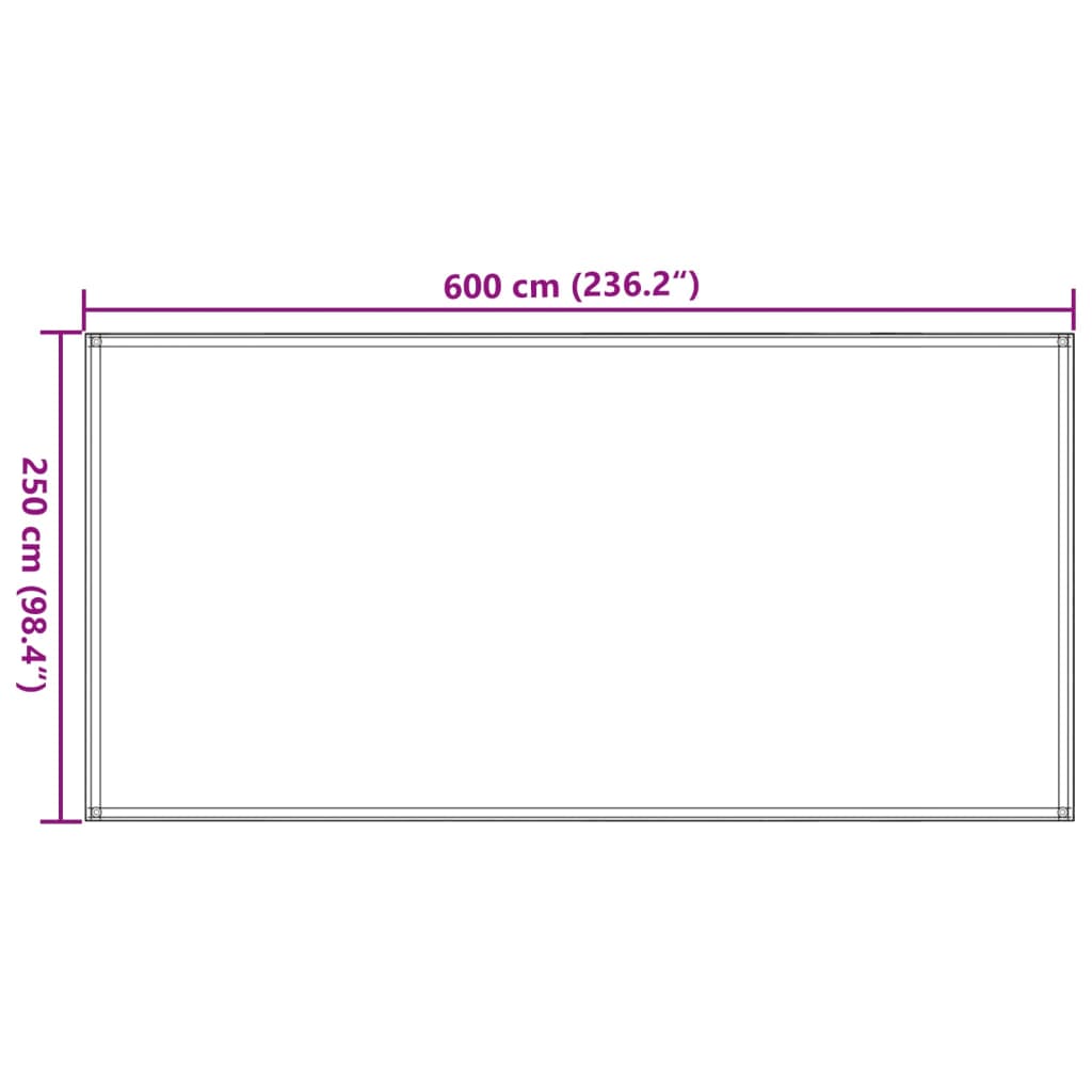 Tapete de campismo para tenda 250x600 cm PEAD verde-claro