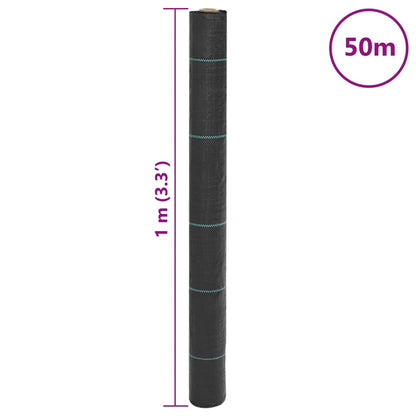 Tela para ervas daninhas 1x50 m PP preto