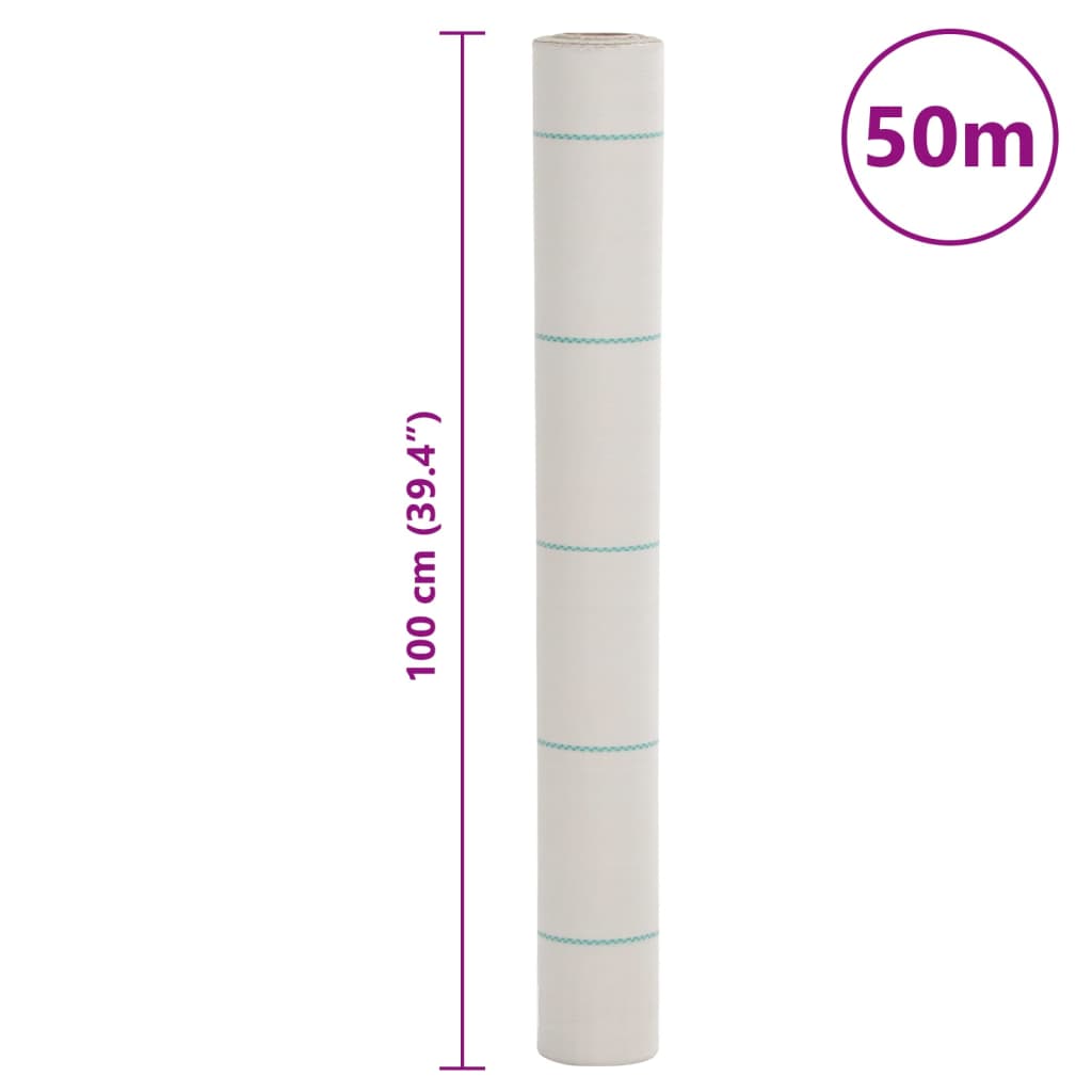 Tela para ervas daninhas 1x50 m PP branco