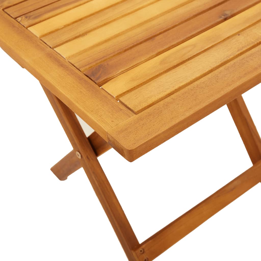 Espreguiçadeira com mesa madeira de acácia maciça/tecido preto