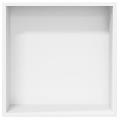 Nicho parede p/ duche 32x32x9 cm aço inoxidável branco mate