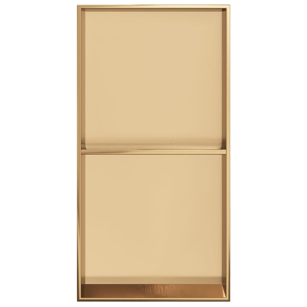 Nicho parede p/ duche 32x62x9cm aço inoxidável dourado escovada