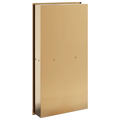 Nicho parede p/ duche 32x62x9cm aço inoxidável dourado escovada