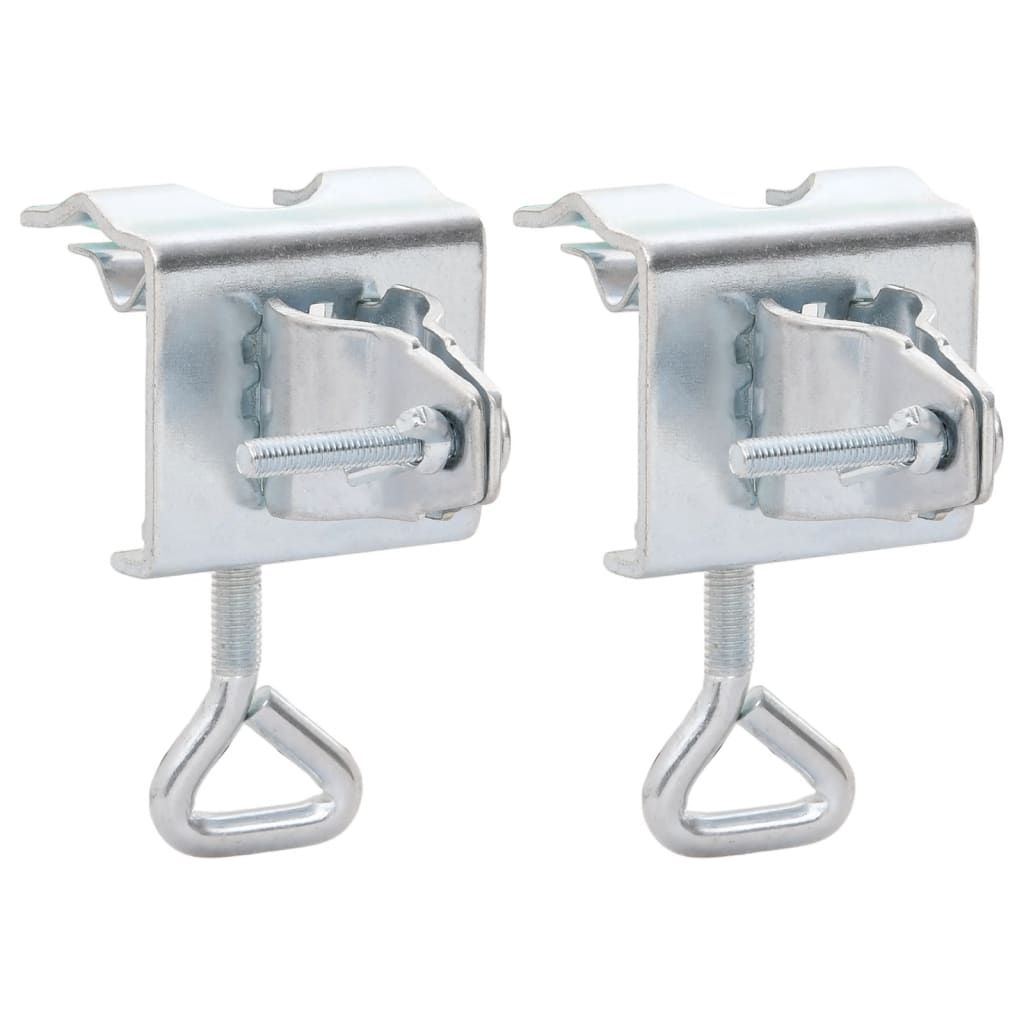 Grampos de guarda-sol para varanda 2 pcs 32 mm aço galvanizado