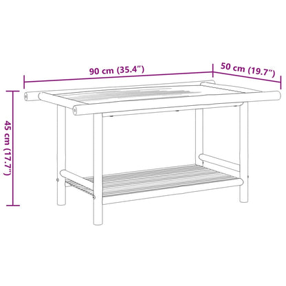 Mesa de centro 90x50x45 cm bambu