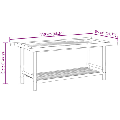 Mesa de centro 110x55x45 cm bambu