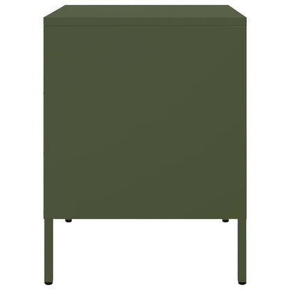 Mesa de cabeceira 36x39x50,5 cm aço verde azeitona