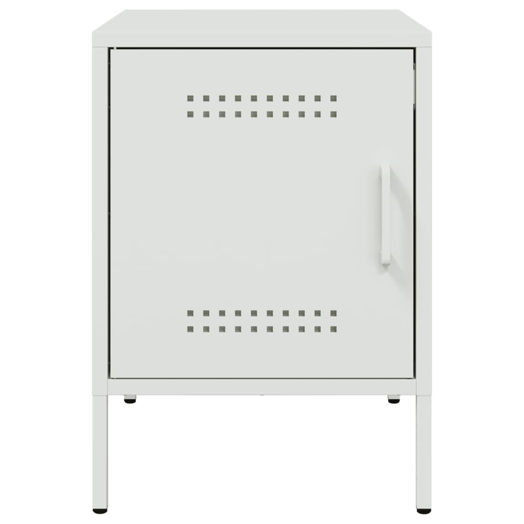 Mesa de cabeceira 36x39x50,5 cm aço branco