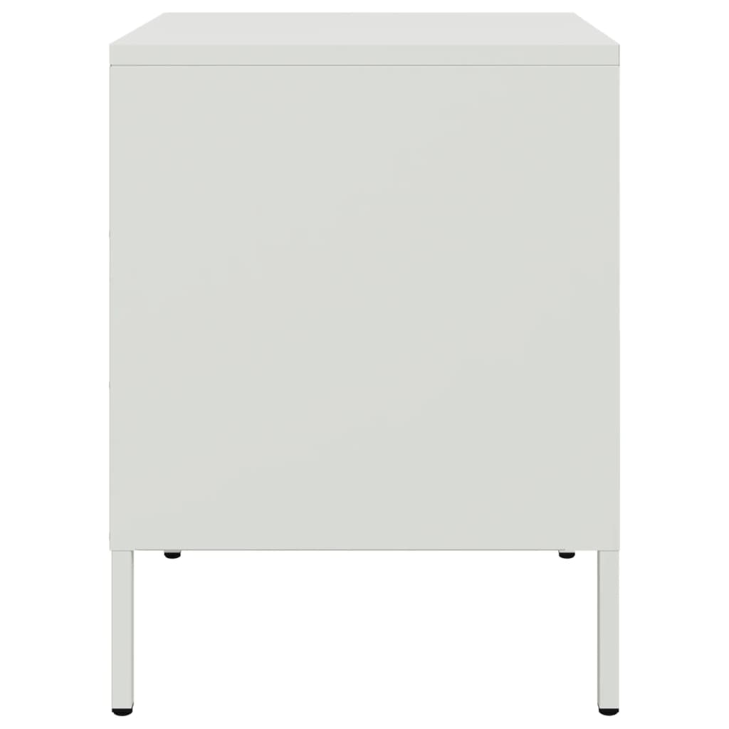 Mesa de cabeceira 36x39x50,5 cm aço branco