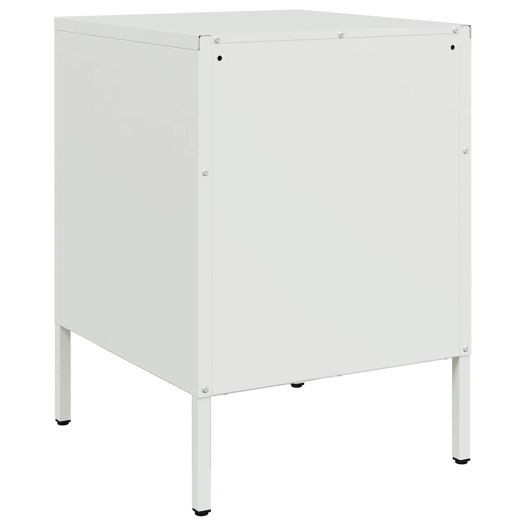 Mesa de cabeceira 36x39x50,5 cm aço branco