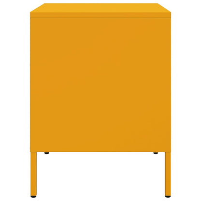 Mesa de cabeceira 36x39x50,5 cm aço amarelo mostarda