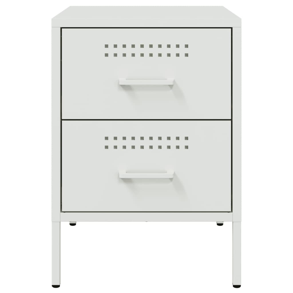 Mesa de cabeceira 36x39x50,5 cm aço branco