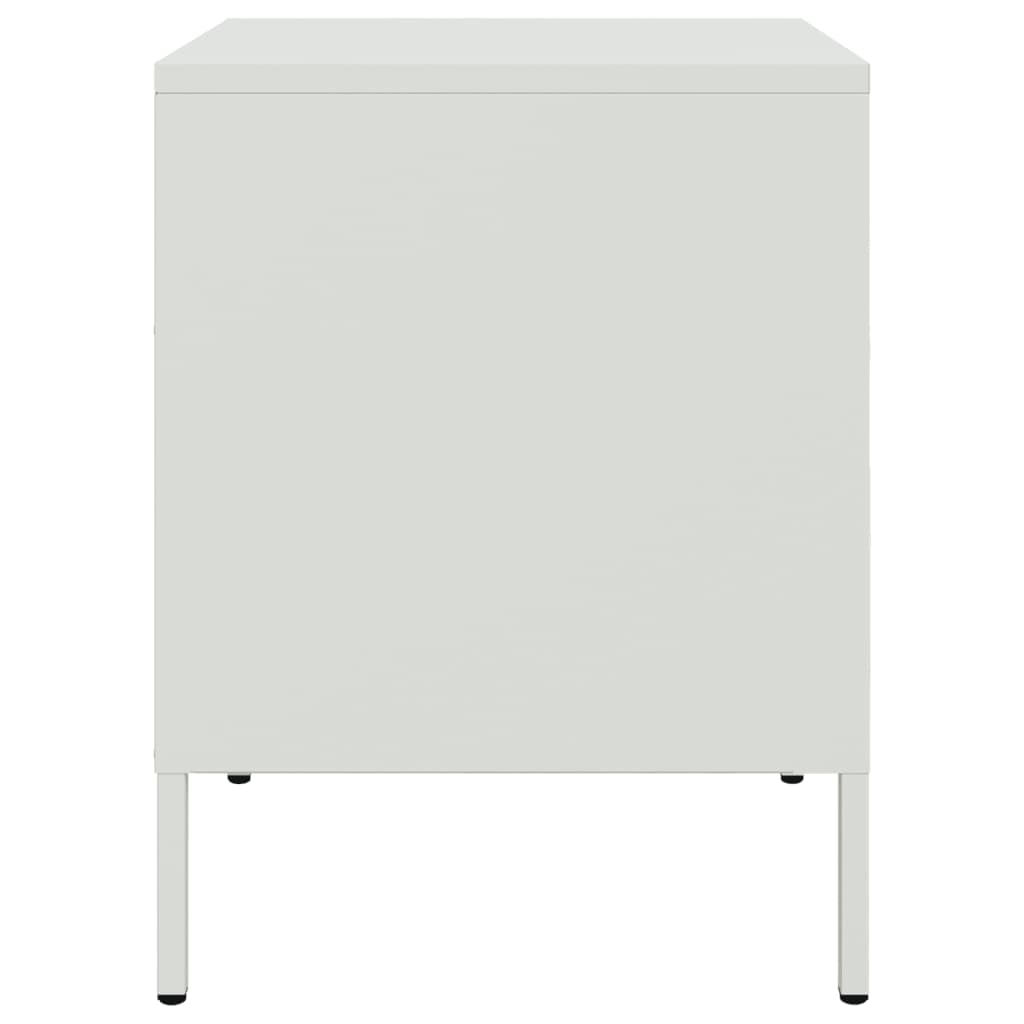 Mesa de cabeceira 36x39x50,5 cm aço branco