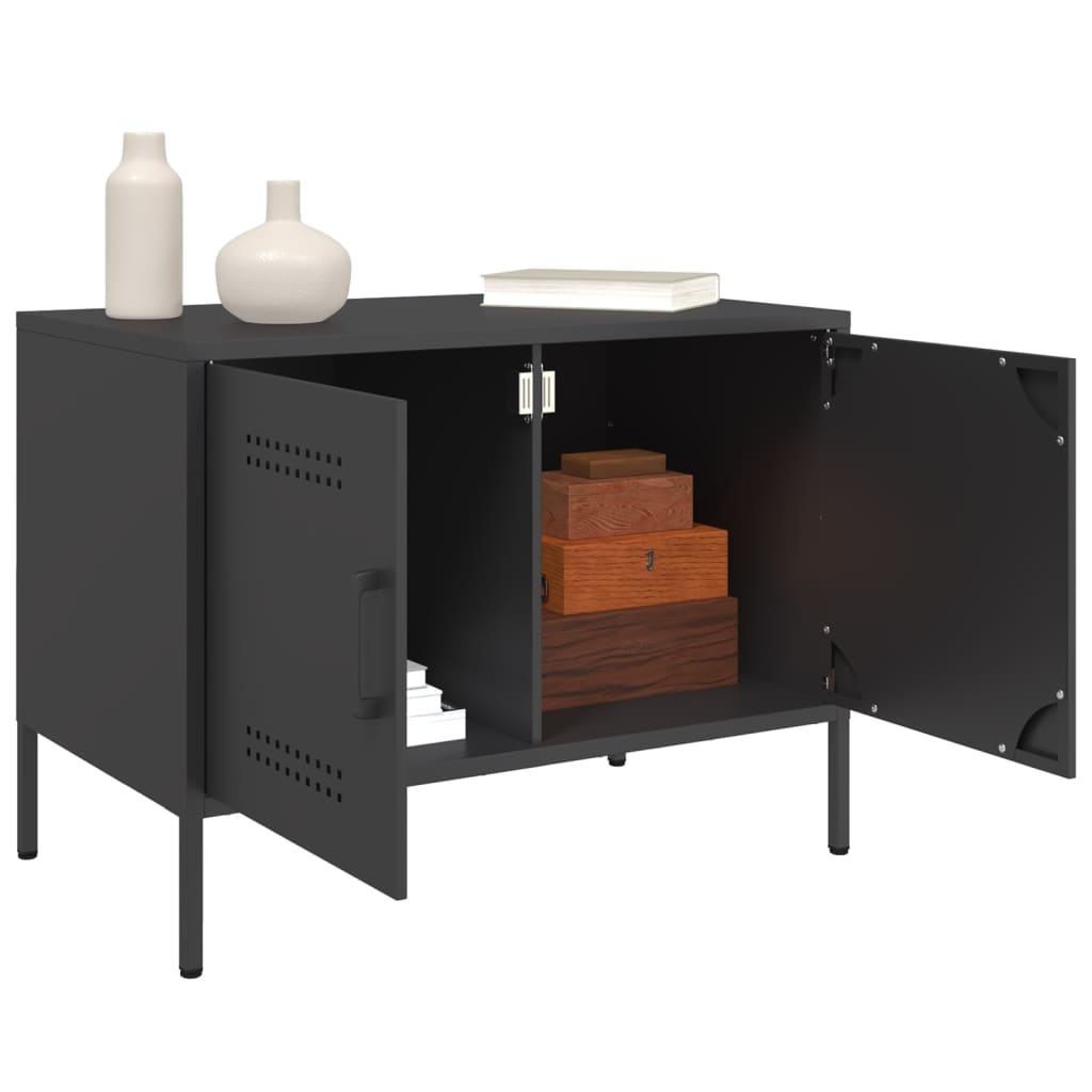 Móveis de TV 2 pcs 68x39x50,5 cm aço preto