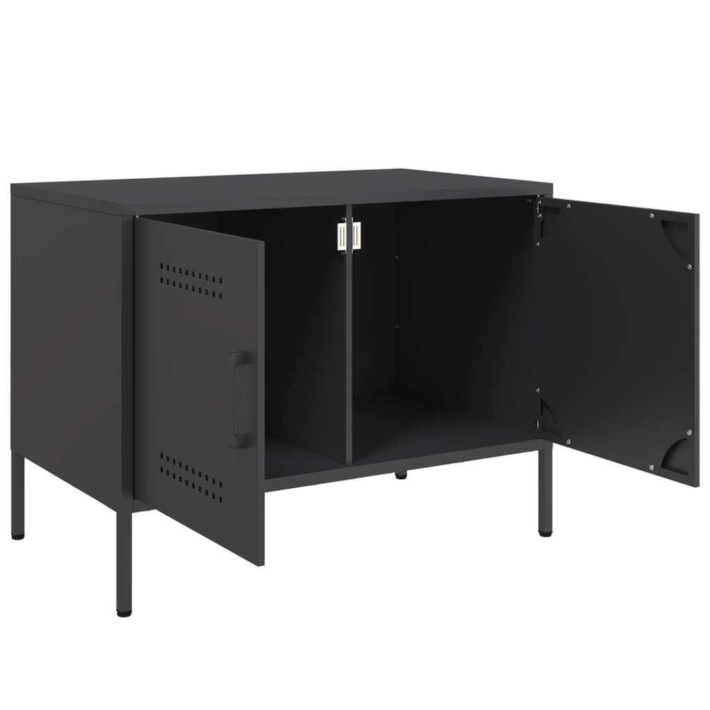 Móveis de TV 2 pcs 68x39x50,5 cm aço preto