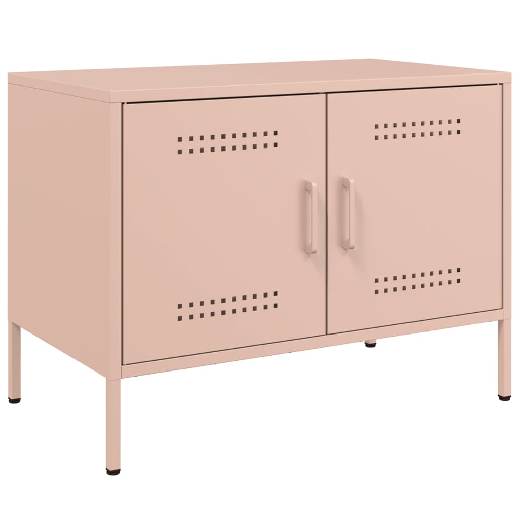 Móveis de TV 2 pcs 68x39x50,5 cm aço rosa