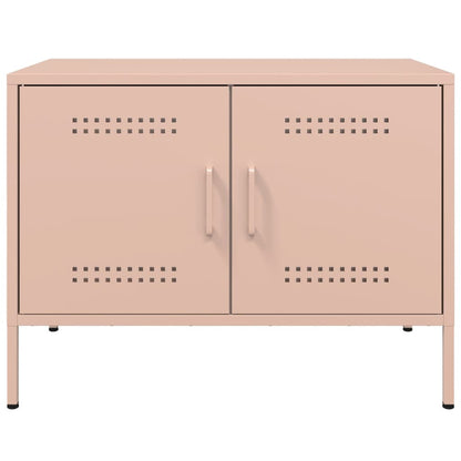 Móveis de TV 2 pcs 68x39x50,5 cm aço rosa