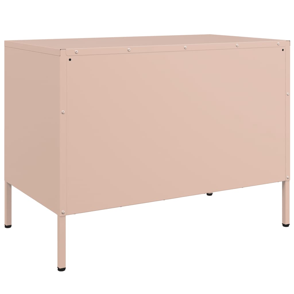 Móveis de TV 2 pcs 68x39x50,5 cm aço rosa