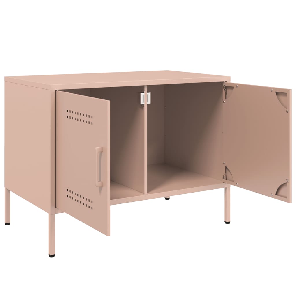 Móveis de TV 2 pcs 68x39x50,5 cm aço rosa