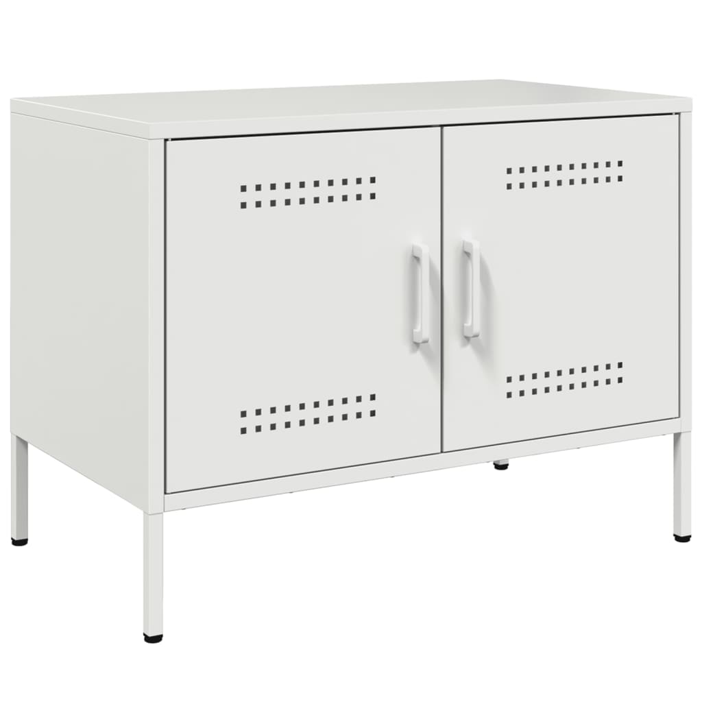 Móveis de TV 2 pcs 68x39x50,5 cm aço branco