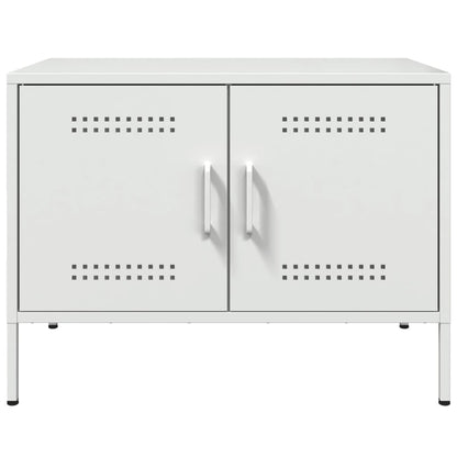 Móveis de TV 2 pcs 68x39x50,5 cm aço branco