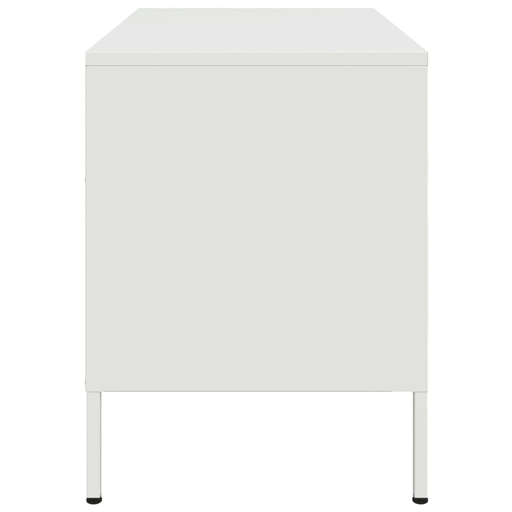 Móveis de TV 2 pcs 68x39x50,5 cm aço branco