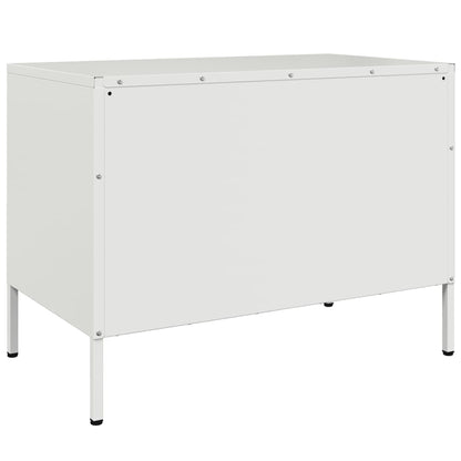 Móveis de TV 2 pcs 68x39x50,5 cm aço branco